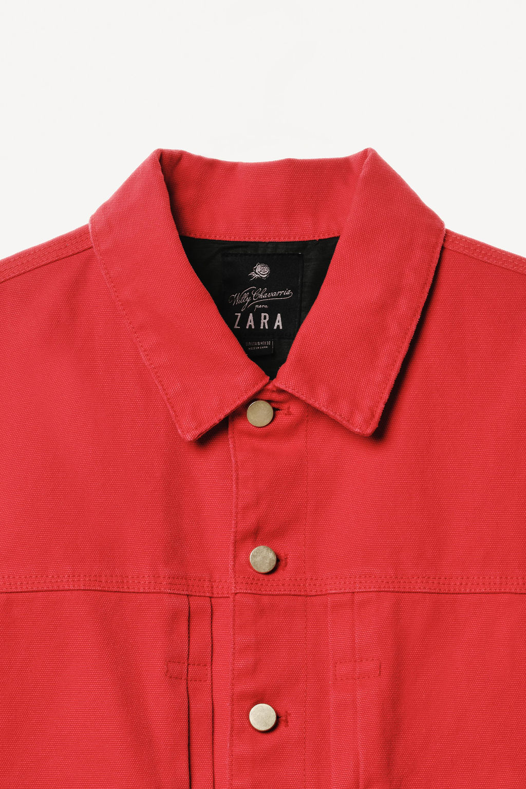 CAZADORA BOXY FIT PLIEGUES WILLY CHAVARRIA X ZARA / Rojo oscuro  фото 5
