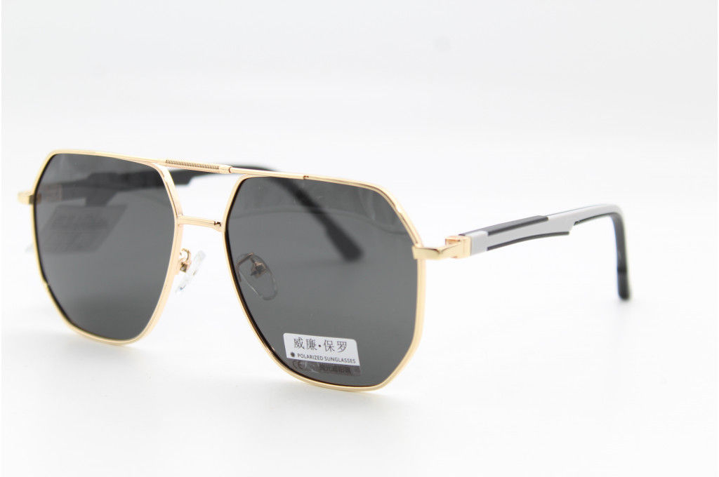 Солнцезащитные очки WILIBOLO (Polarized) 8014 59-16-142 С2 зол/серая линза