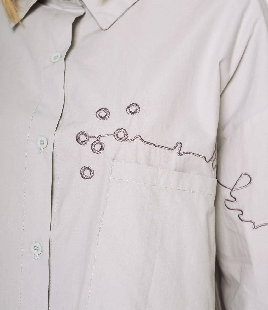 Рубашка #КТ2210 (3), серо-голубой - Dommod фото 5