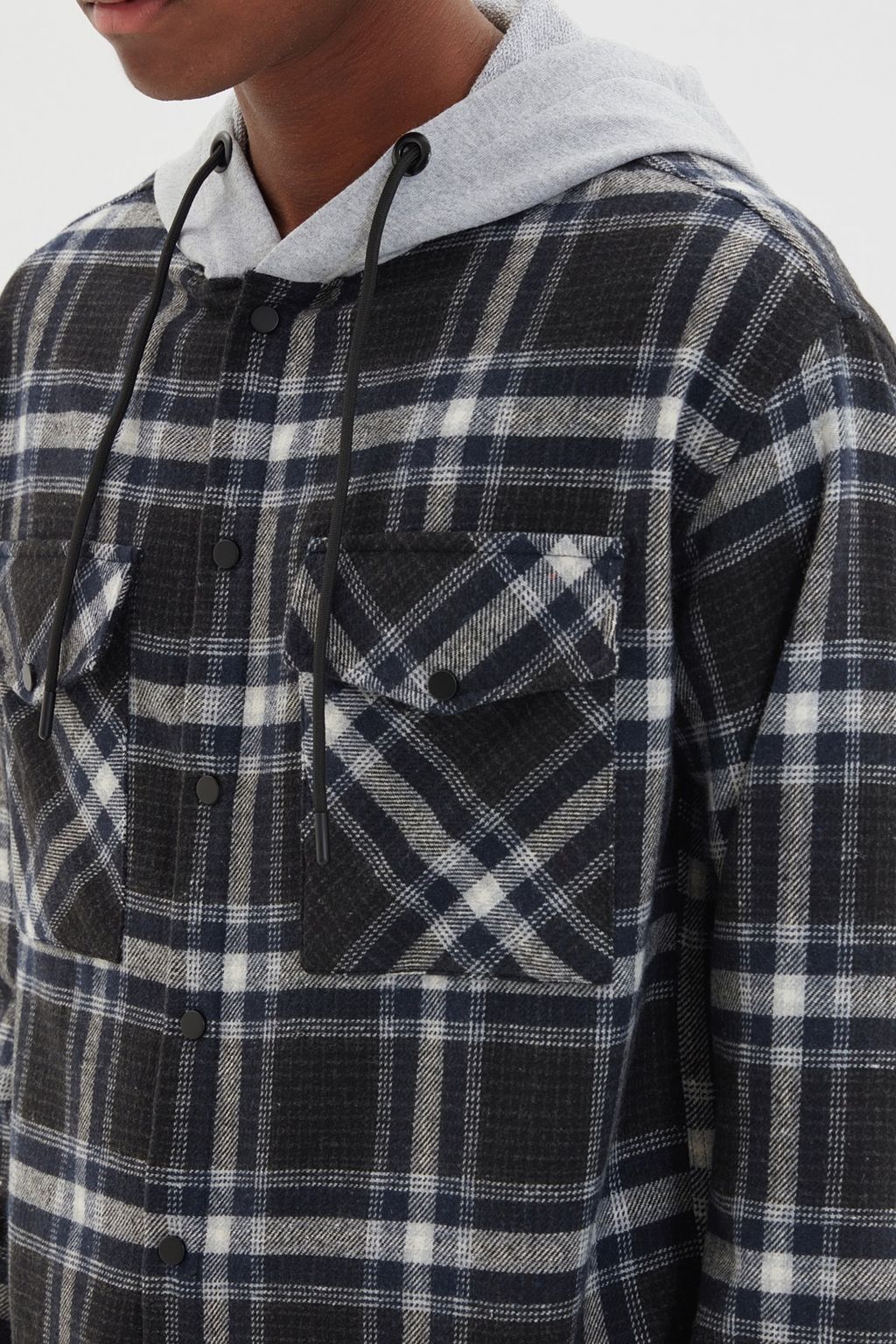 Lacivert Erkek Regular Fit Cift Cep Kapakl? Ceket Gomlek - Trendyolmilla фото 4