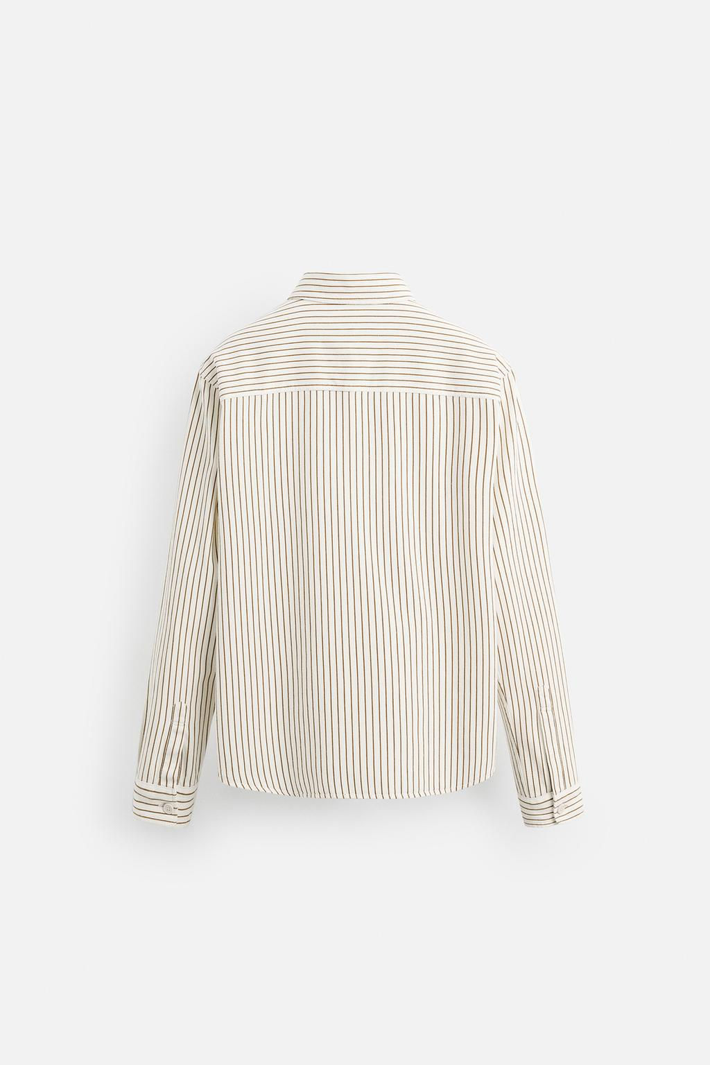 STRIPED RELAXED FIT SHIRT - Zara фото 8
