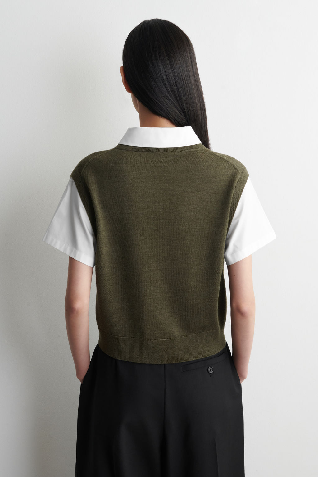CHALECO DE LANA MERINO CON CAMISA - H&m фото 3