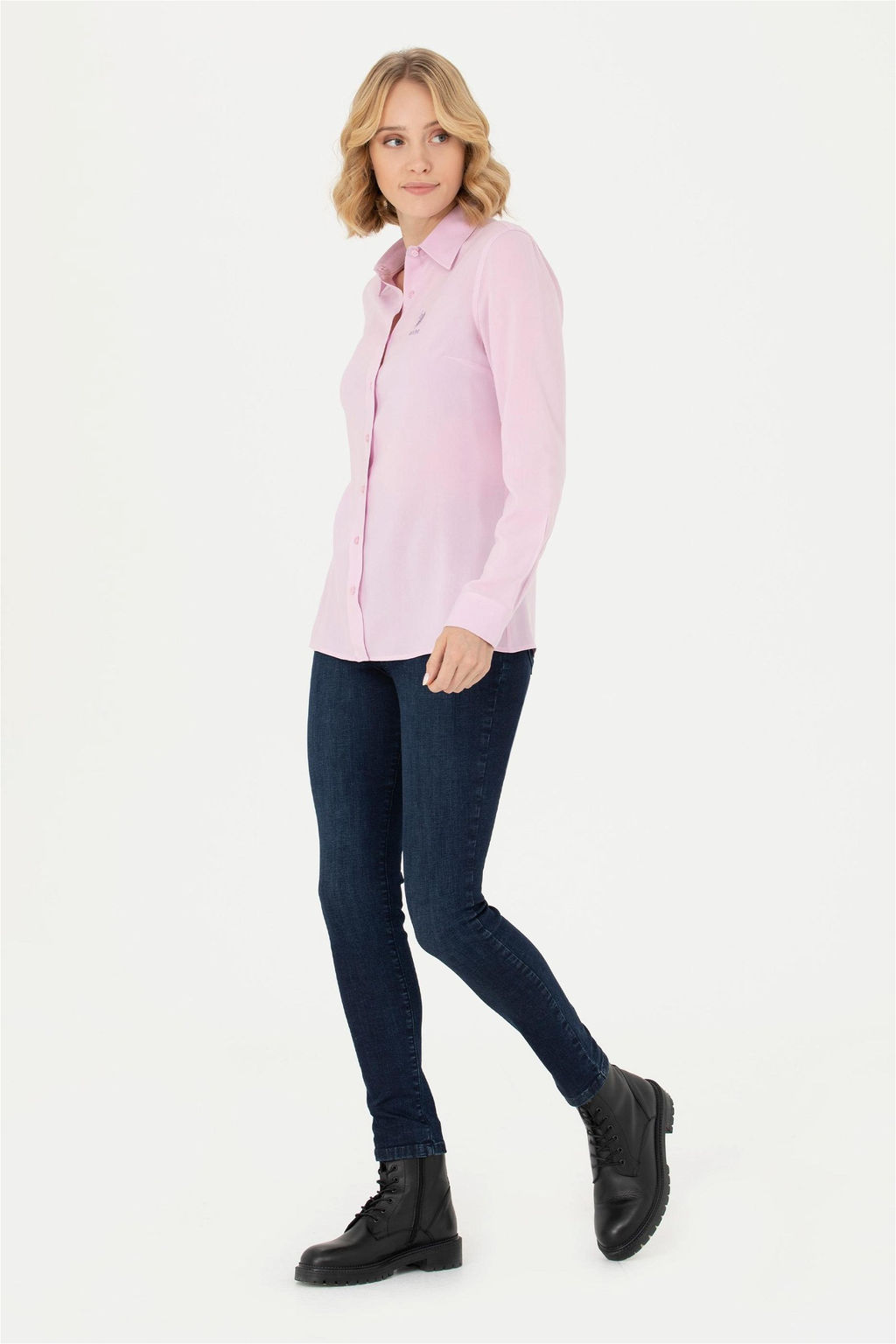 Женская сиреневая рубашка с длинным рукавом - U.s. polo assn фото 11