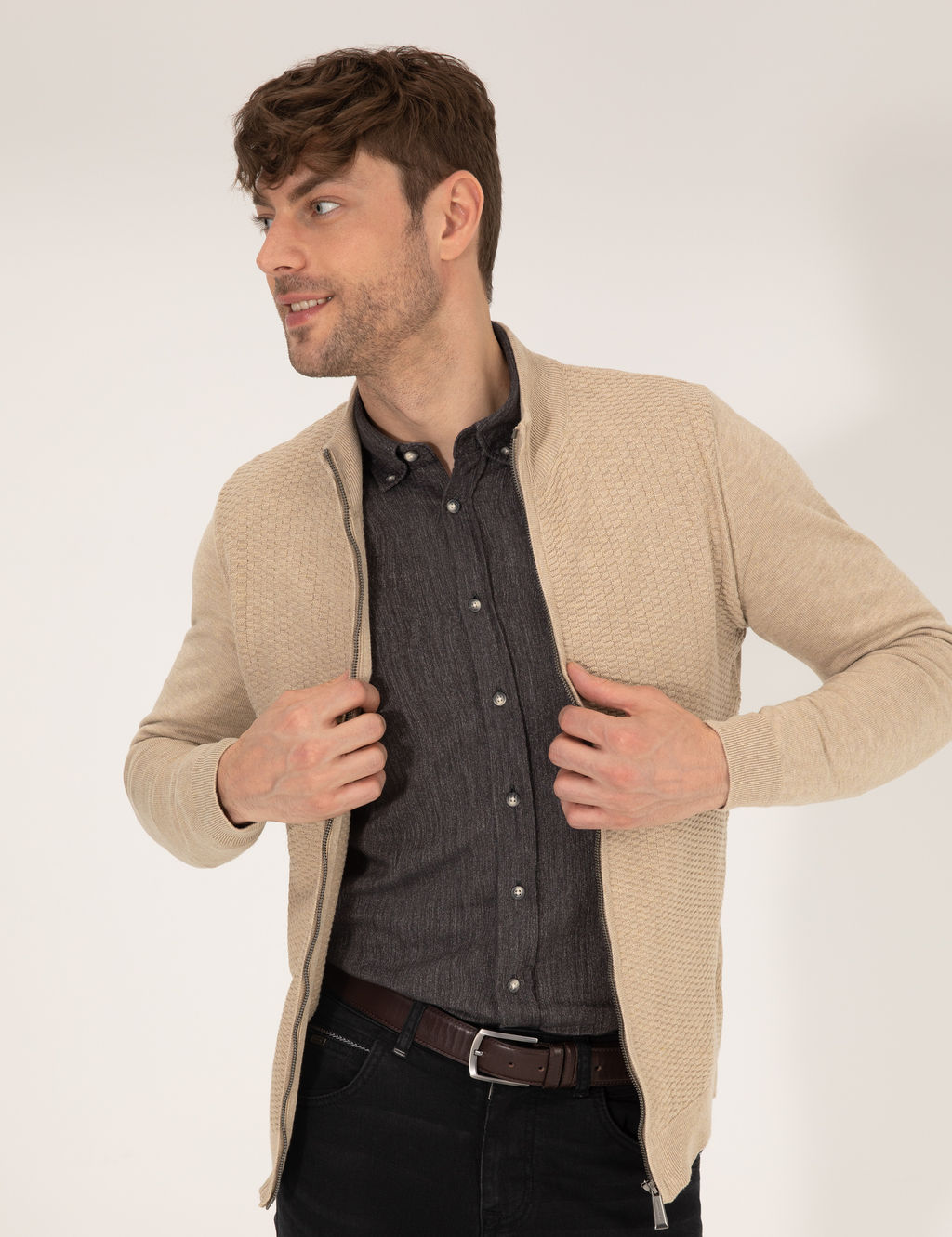 Kum Melanj Slim Fit Triko H_rka