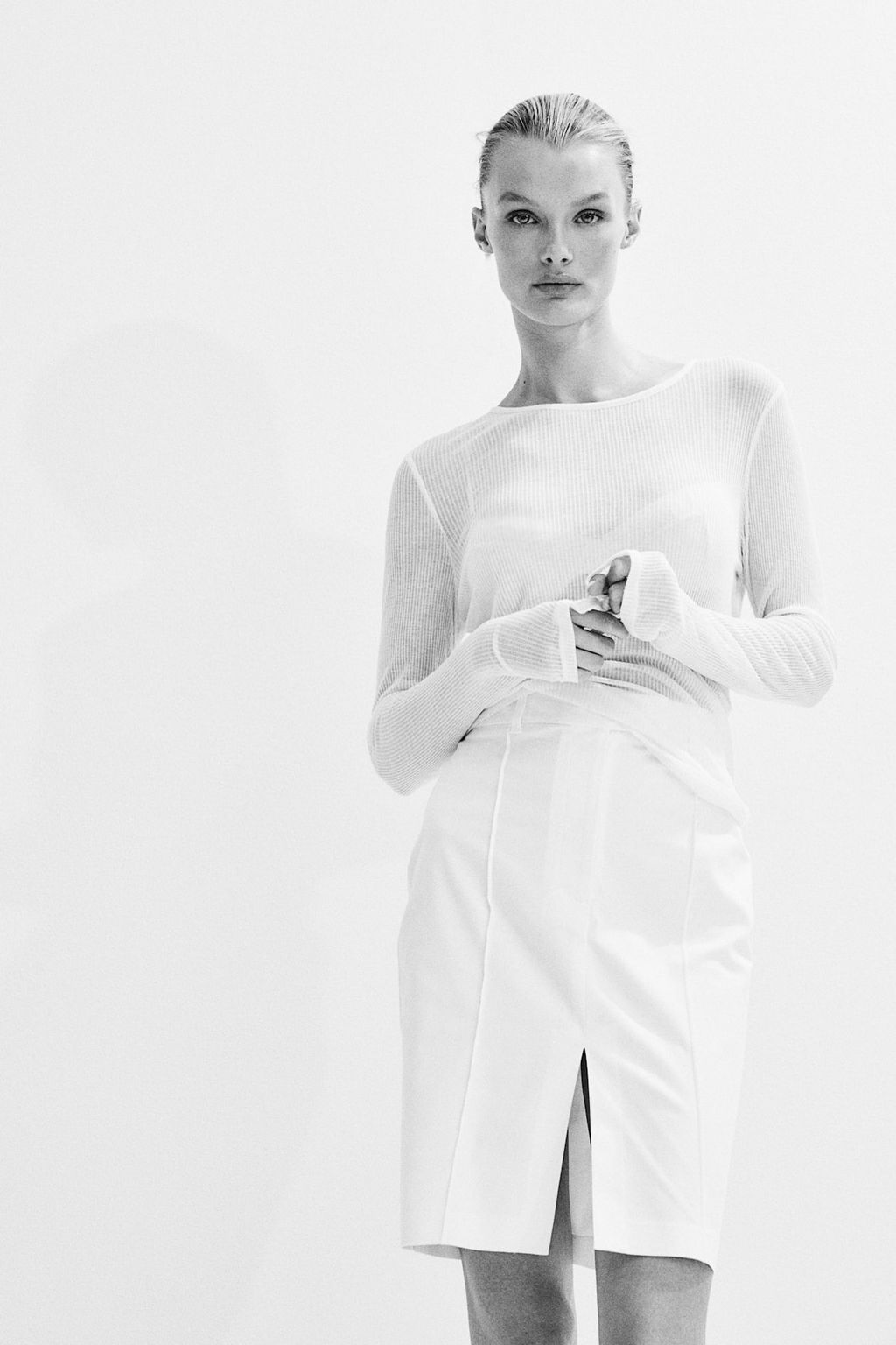 Falda en mezcla de lino - H&m фото 4