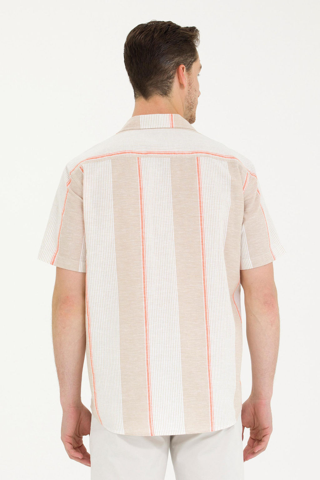 U. S. Polo Assn / Мужская рубашка Camel с коротким рукавом - U.s. polo assn фото 5