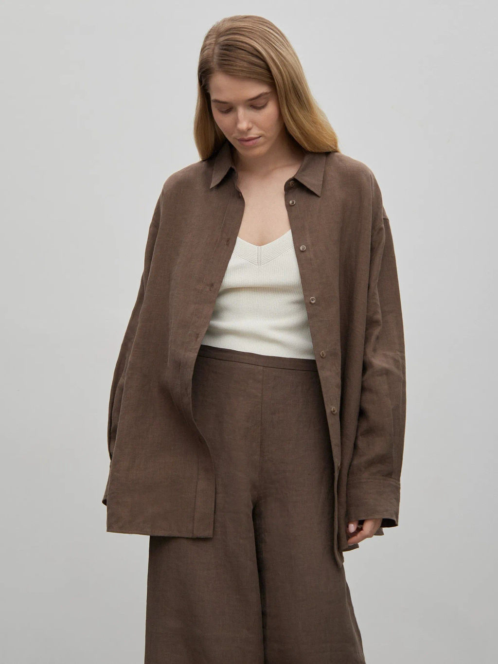 Рубашка однотонная - Emka фото 2