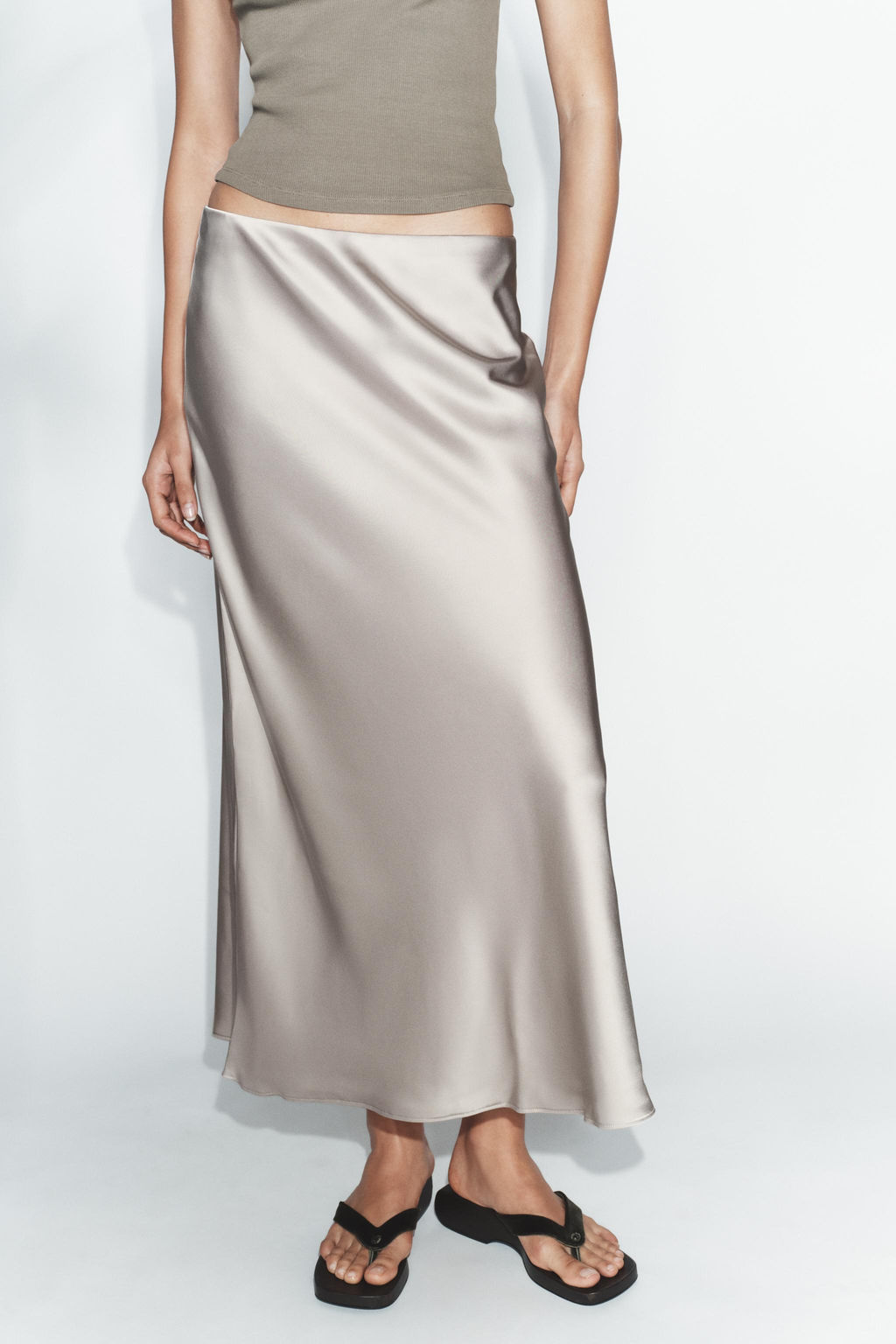 SATIN MIDI SKIRT - Zara фото 9