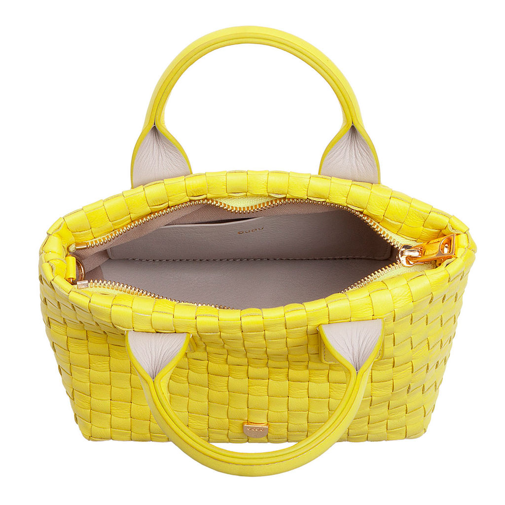 Итальянская миниатюрная женская сумочка DuDu Bags серии Ibiza | цитрусовый желтый - Dudubags фото 3