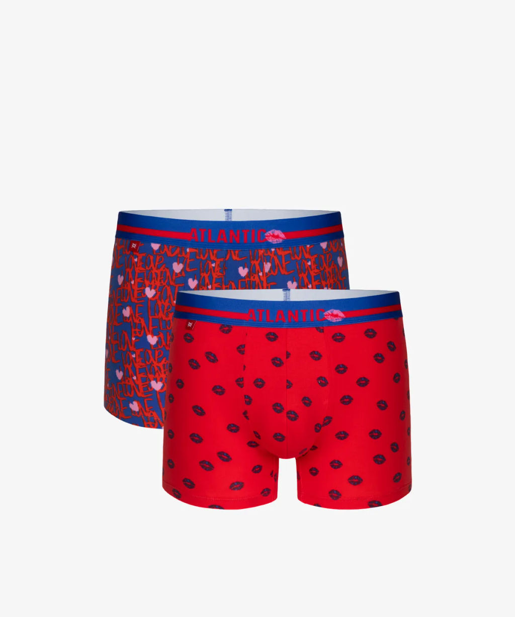 ATLANTIC 2GMH-021 Трусы шорты Kiss - набор 2 шт.  фото 2