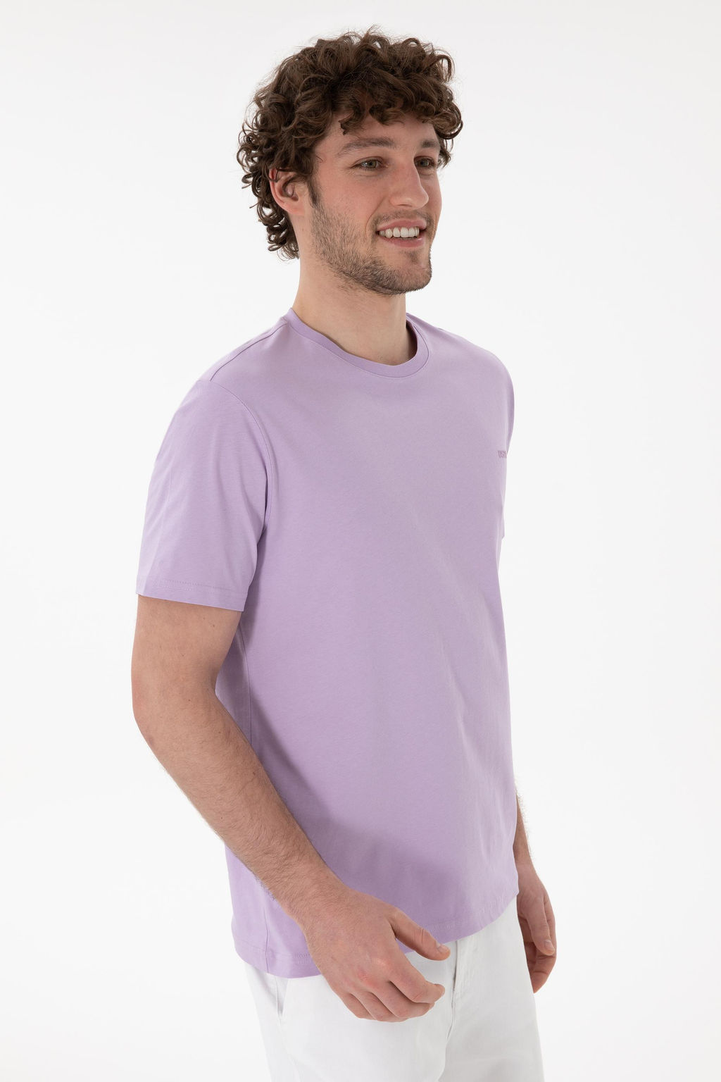 Erkek Regular Fit Bisiklet Yaka Lila Basic Ti__rt Sepette S_rpriz _ndirim - U.s. polo assn фото 2