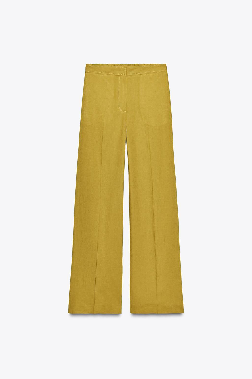 STRAIGHT-LEG LINEN BLEND TROUSERS - Zara фото 4