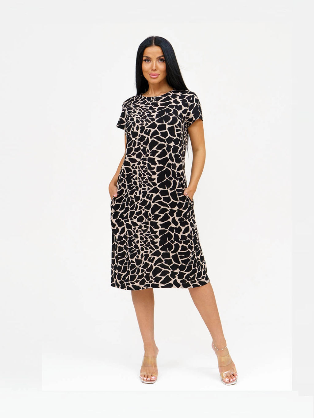 Платье женское, цвет синий бежевый - Текс-плюс фото 18