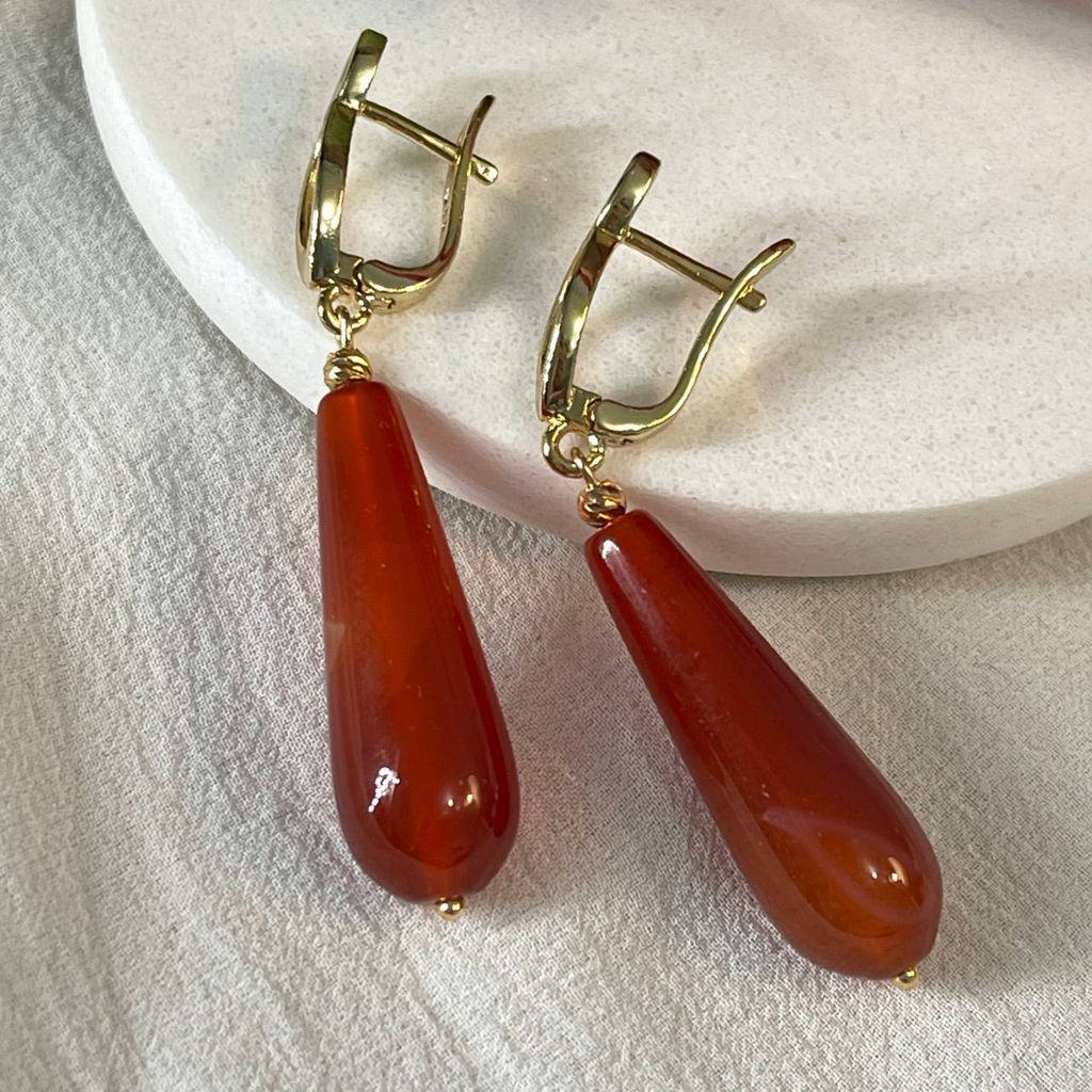 Серьги с Сердоликом