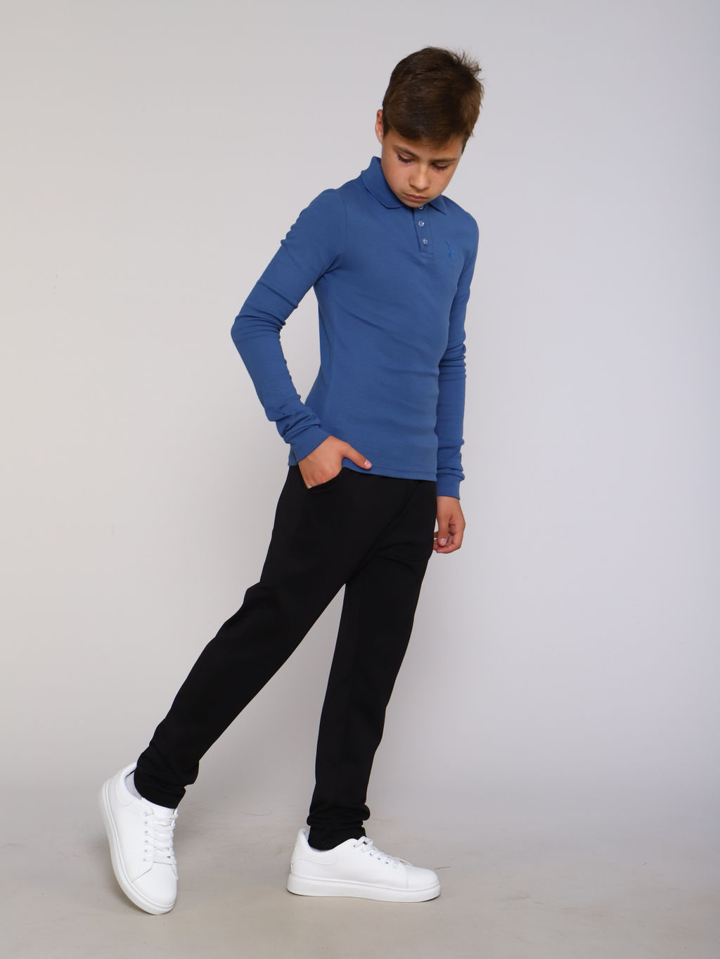 Рубашка-поло Лицей белый Ладошки  фото 12