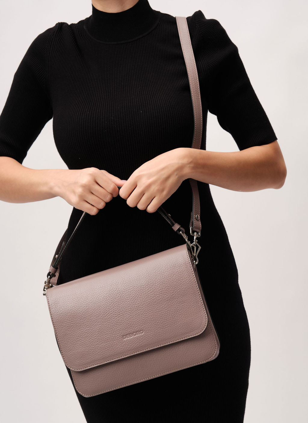 Сумка Deboro 30494 розово-серый