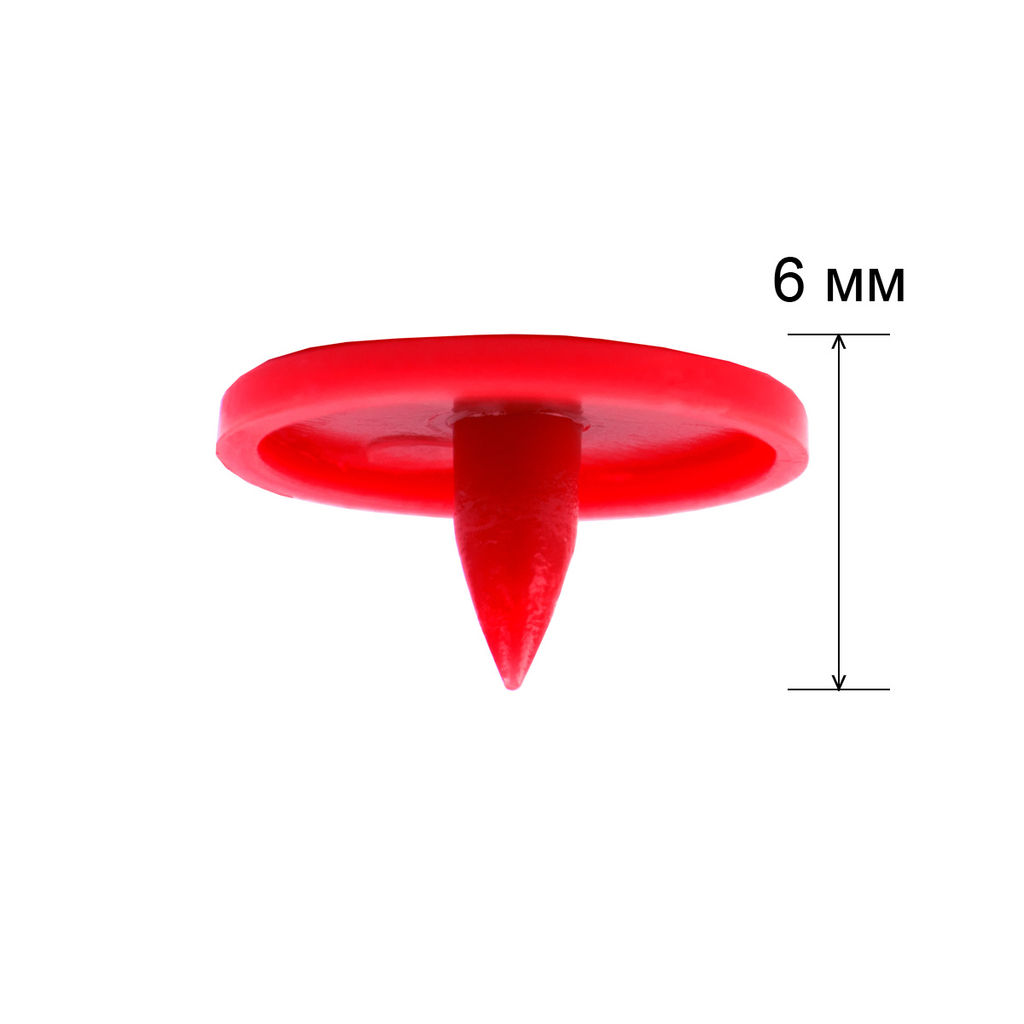 Кнопка Micron POM-10 Кнопки пластиковые пластик d 10 мм 15 шт. № 003 красный