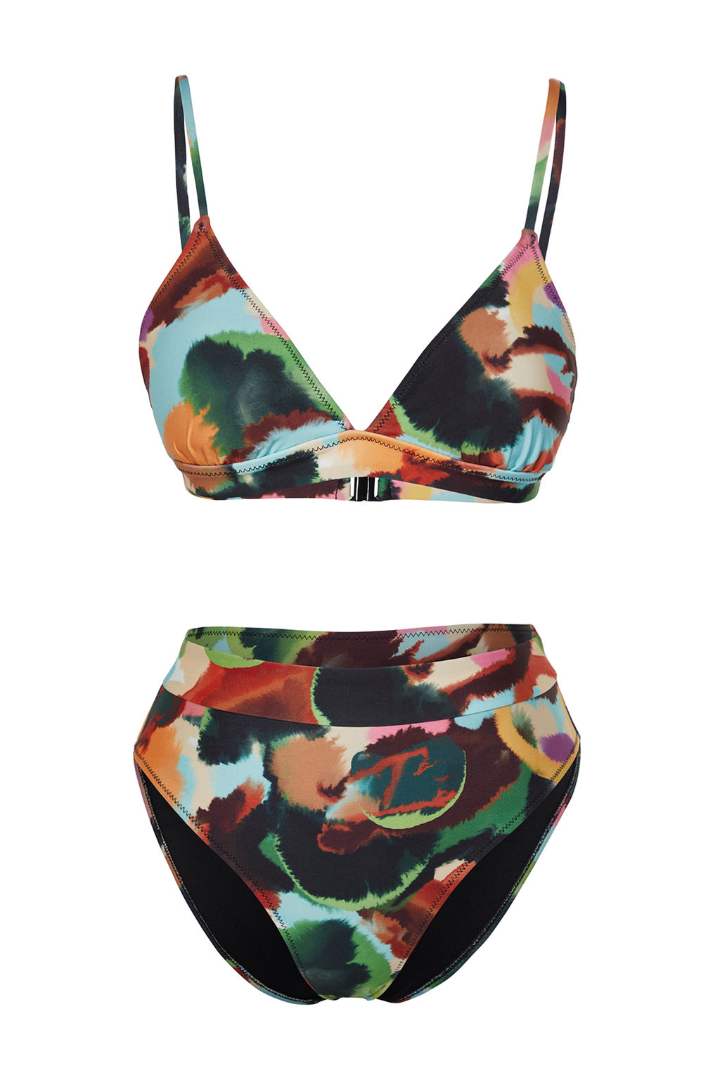 TRENDYOLMILLA Cicek Desenli Ucgen Yuksek Bel High Leg Hipster Bikini Tak?m? TBESS22BT0016  фото 28