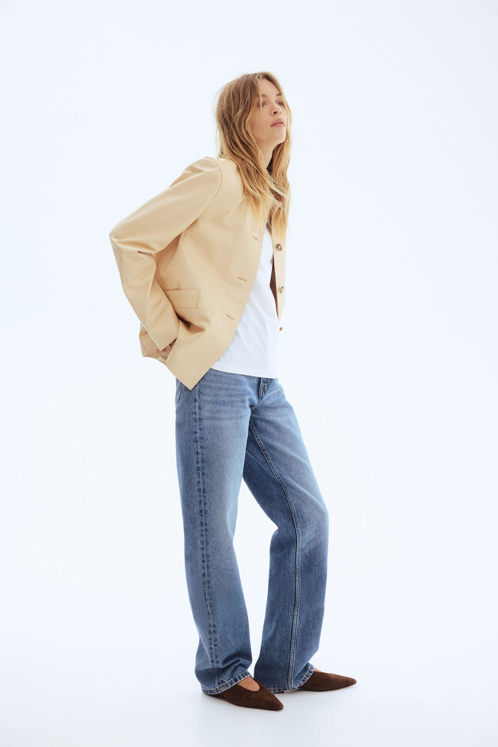 Chaqueta de piel con cuello - H&m фото 3