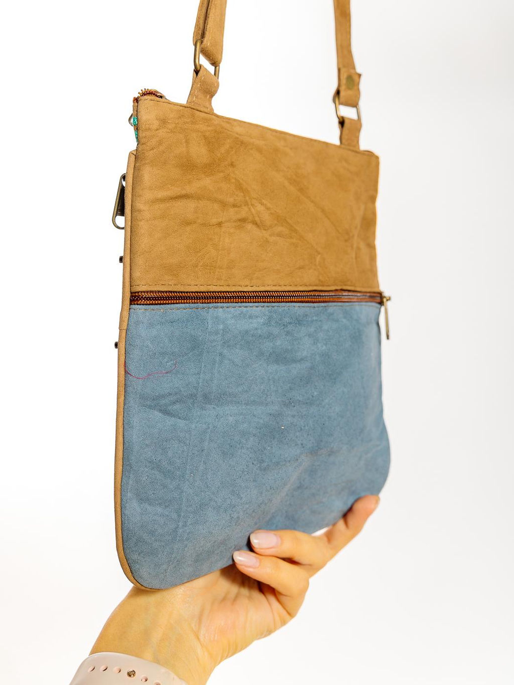 Сумка замшевая в ассортименте через плечо1107/69 - Ганг фото 3