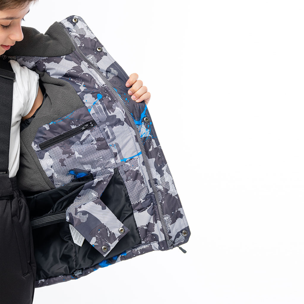 RODOS Куртка для мальчика зима М-195 КурткаВБ Серый/Голубой  фото 19