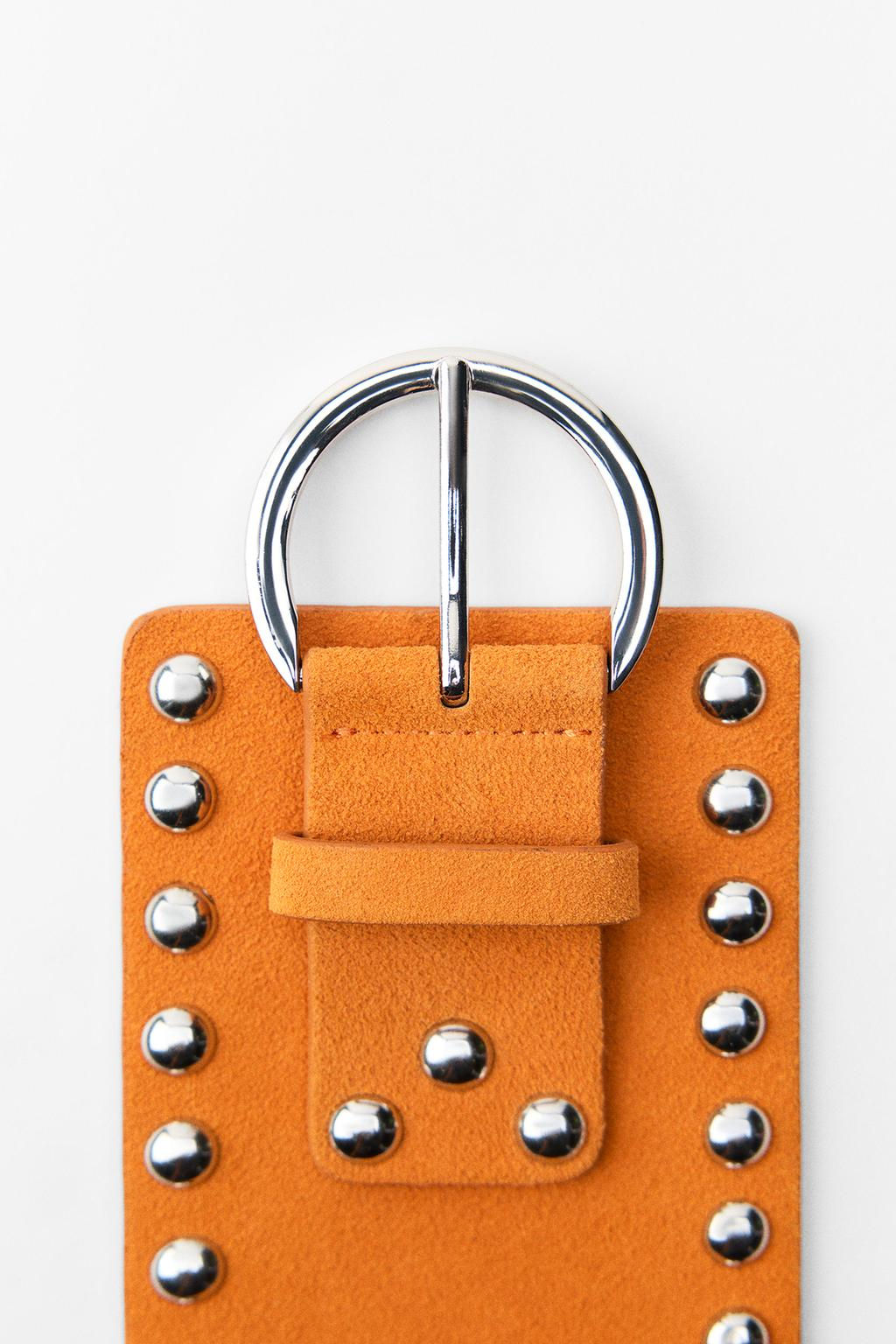 STUDDED LEATHER CORSET BELT - Zara фото 6