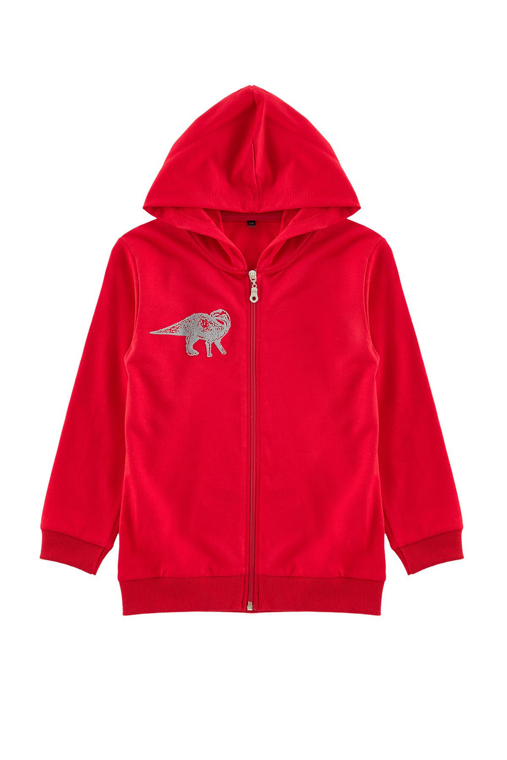 K?rm?z? Erkek Cocuk Bask?l? Kapusonlu Fermuarl? Orme H?rka TKDAW25HI00003 - Trendyolmilla фото 3