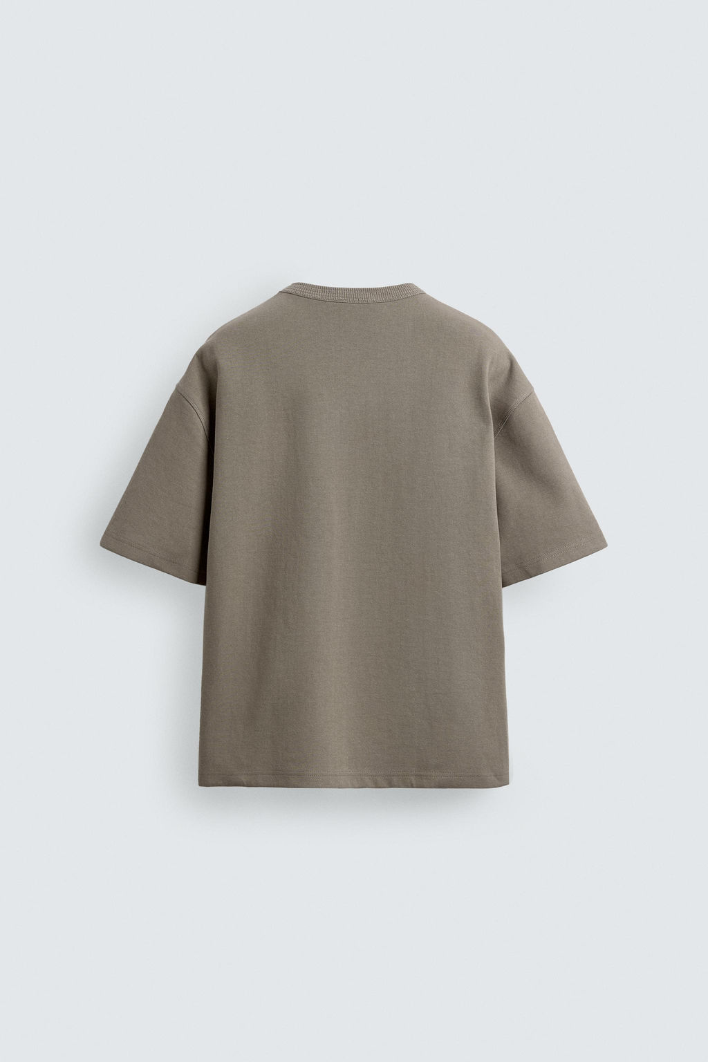 SUDADERA RELAXED FIT MANGA CORTA / Marr?n / Topo - Zara фото 8