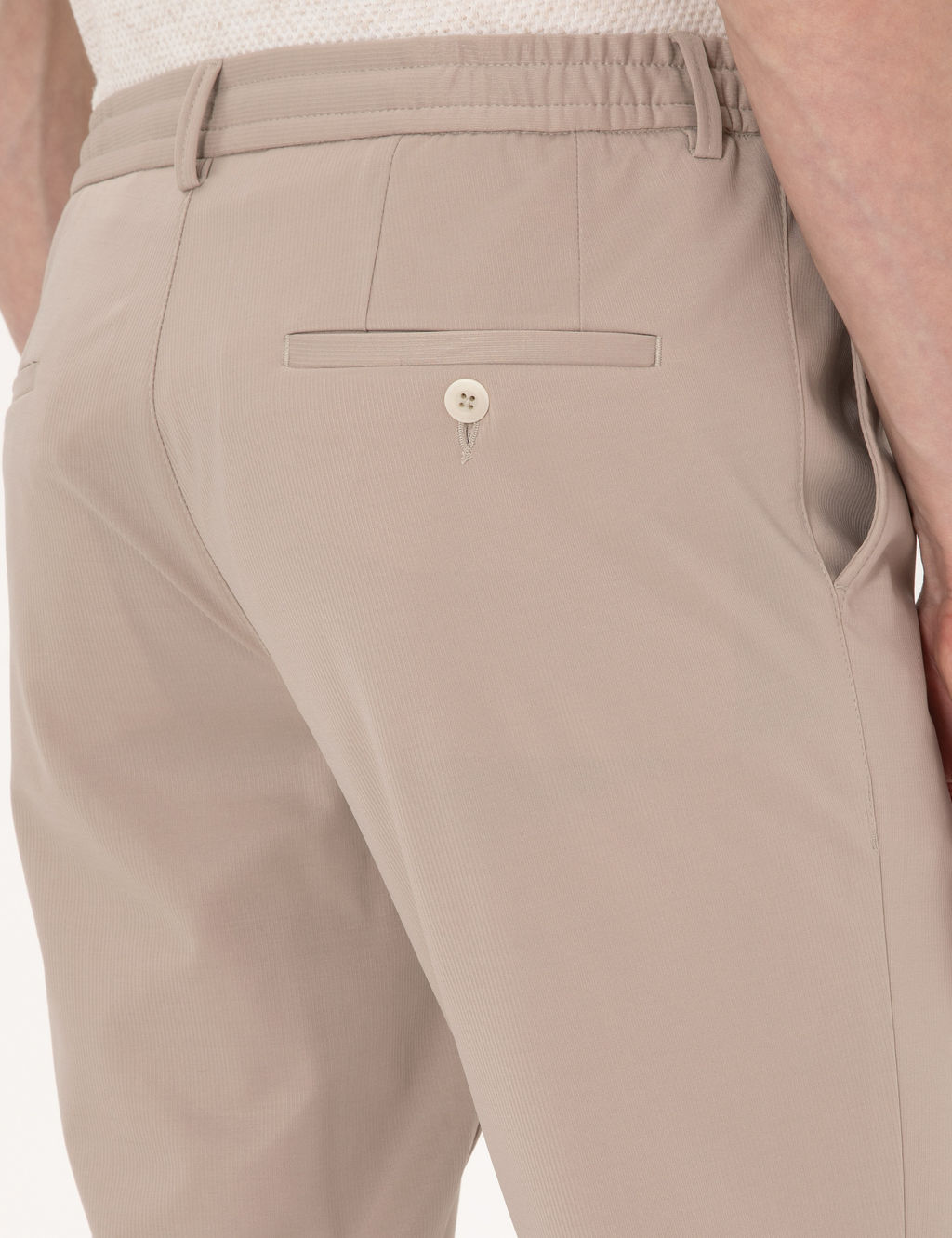 Bej Ex. Slim Fit Beli Lastikli Kordonlu Klasik Jogger Pantolon