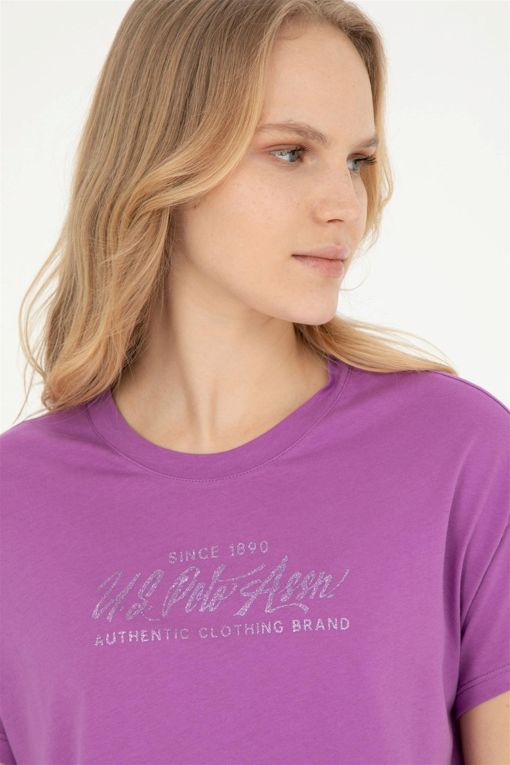 Женская фиолетовая футболка - U.s. polo assn фото 2