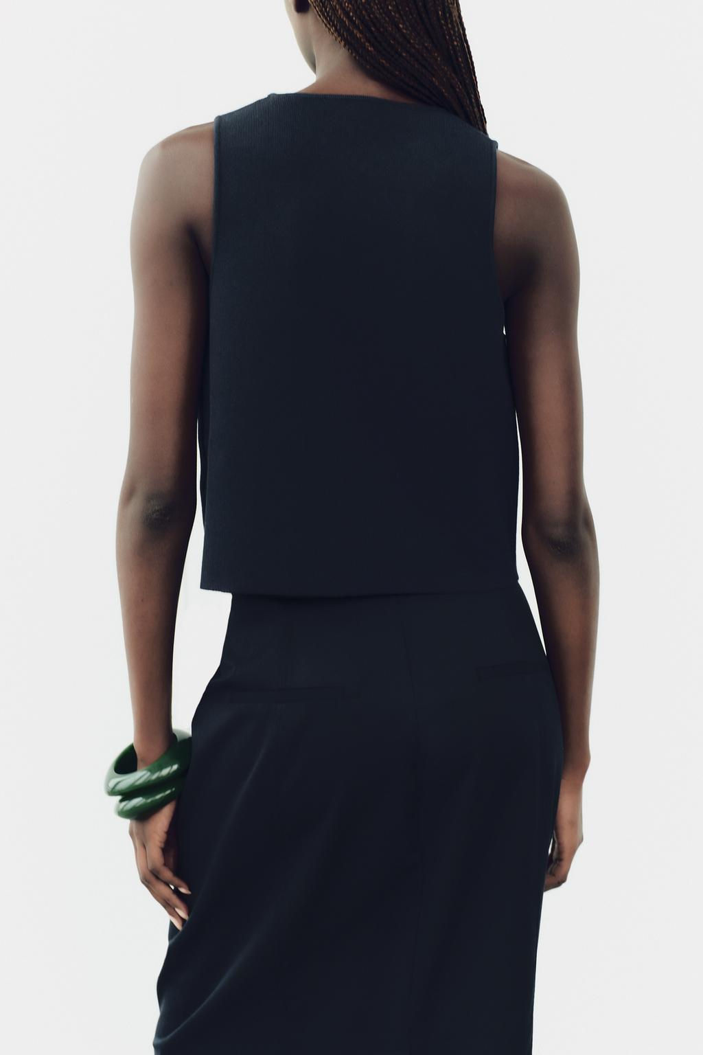 PLAIN KNIT CROP TOP - Zara фото 11