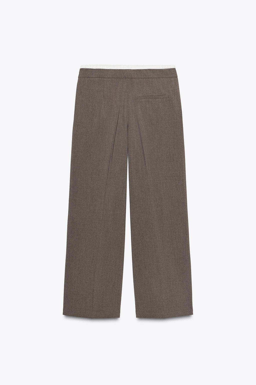 PANTAL?N ANCHO CINTURA DOBLE / Mocha - Zara фото 9