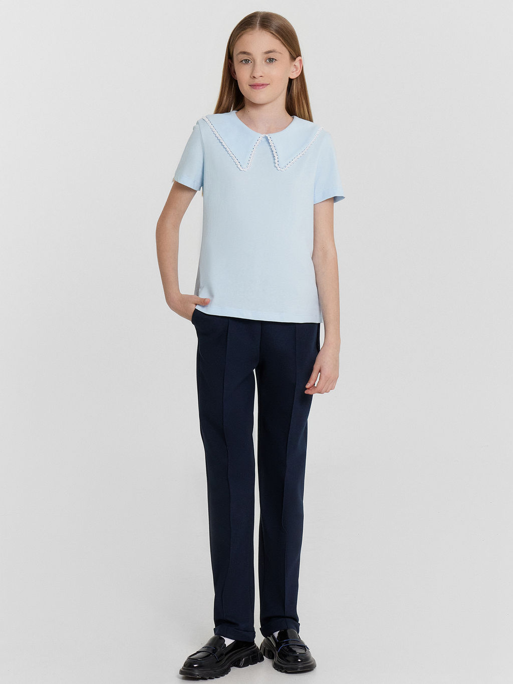 Брюки для девочек синие - Mark formelle фото 3