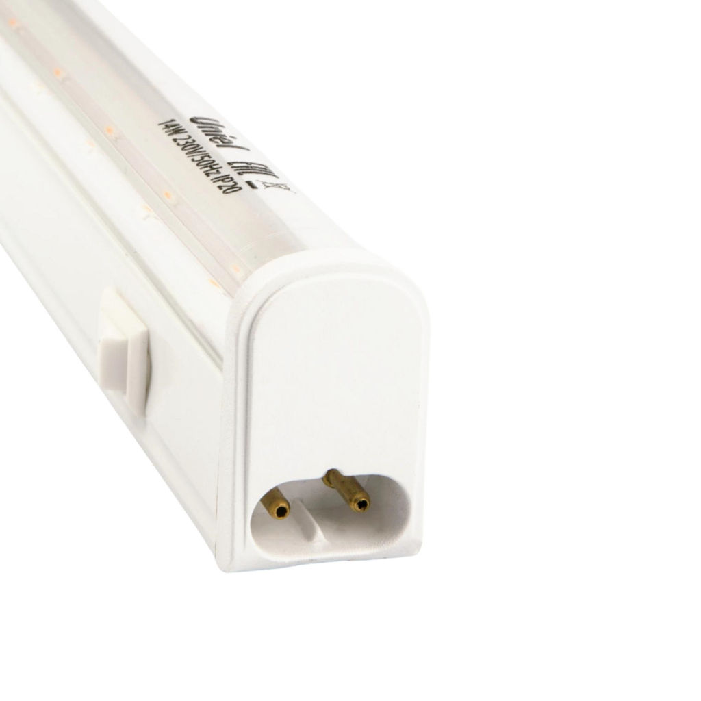 ULI-P17-14W/SPLE IP20 WHITE Светильник для растений светодиодный линейный, 870мм, выкл. на корпусе. Пластик. Спектр для фотосинтеза. TM Uniel