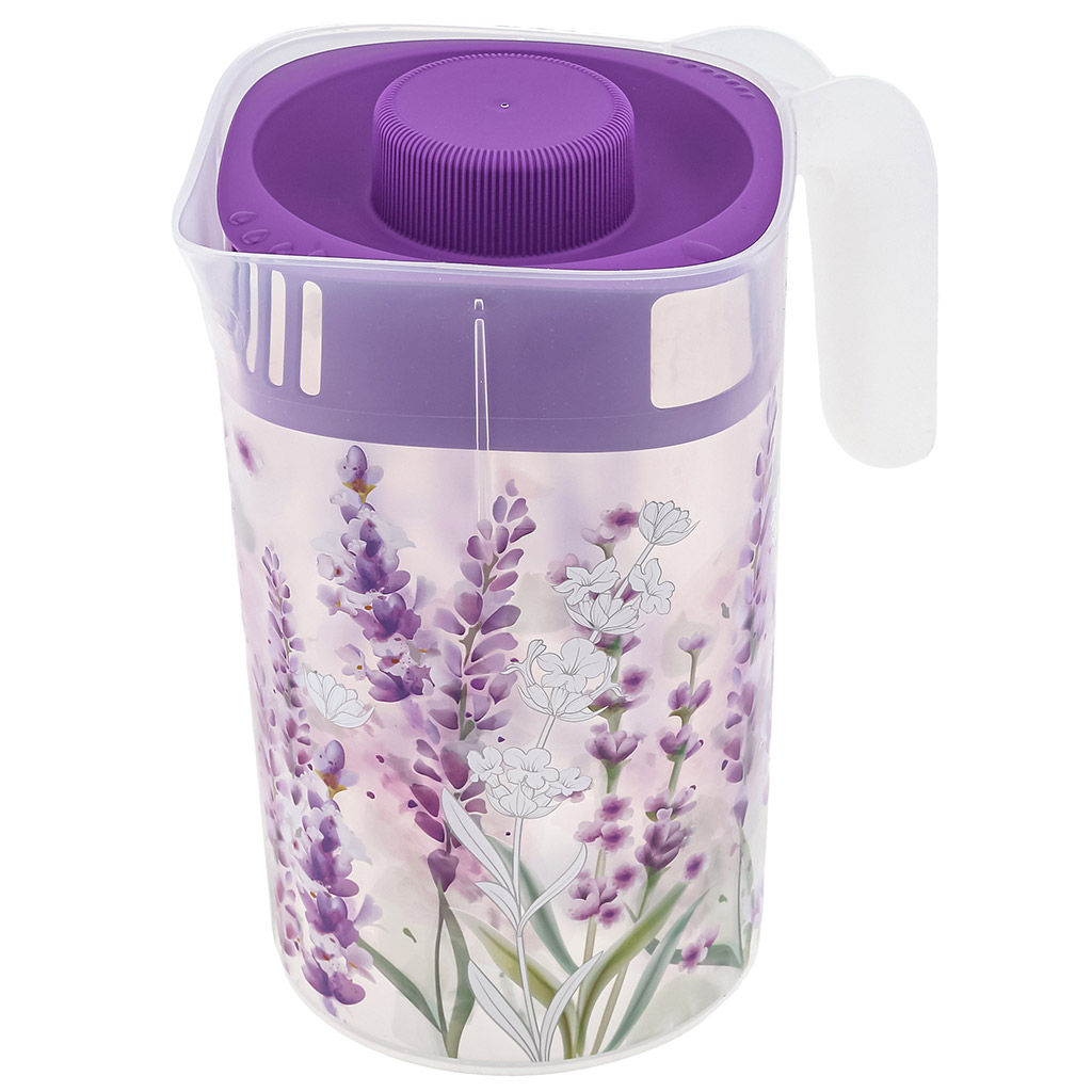 Кувшин пластмассовый Lavender 2л, д21см, h14,5см, с крышкой (Россия) - Домашняя Мода фото 3