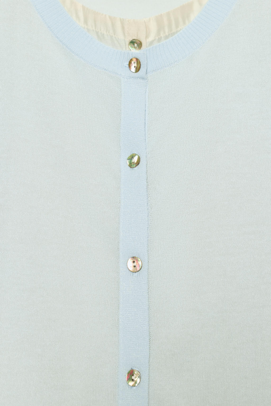 CHAQUETA COMBINADA PUNTO / Azul / Blanco - Zara фото 7