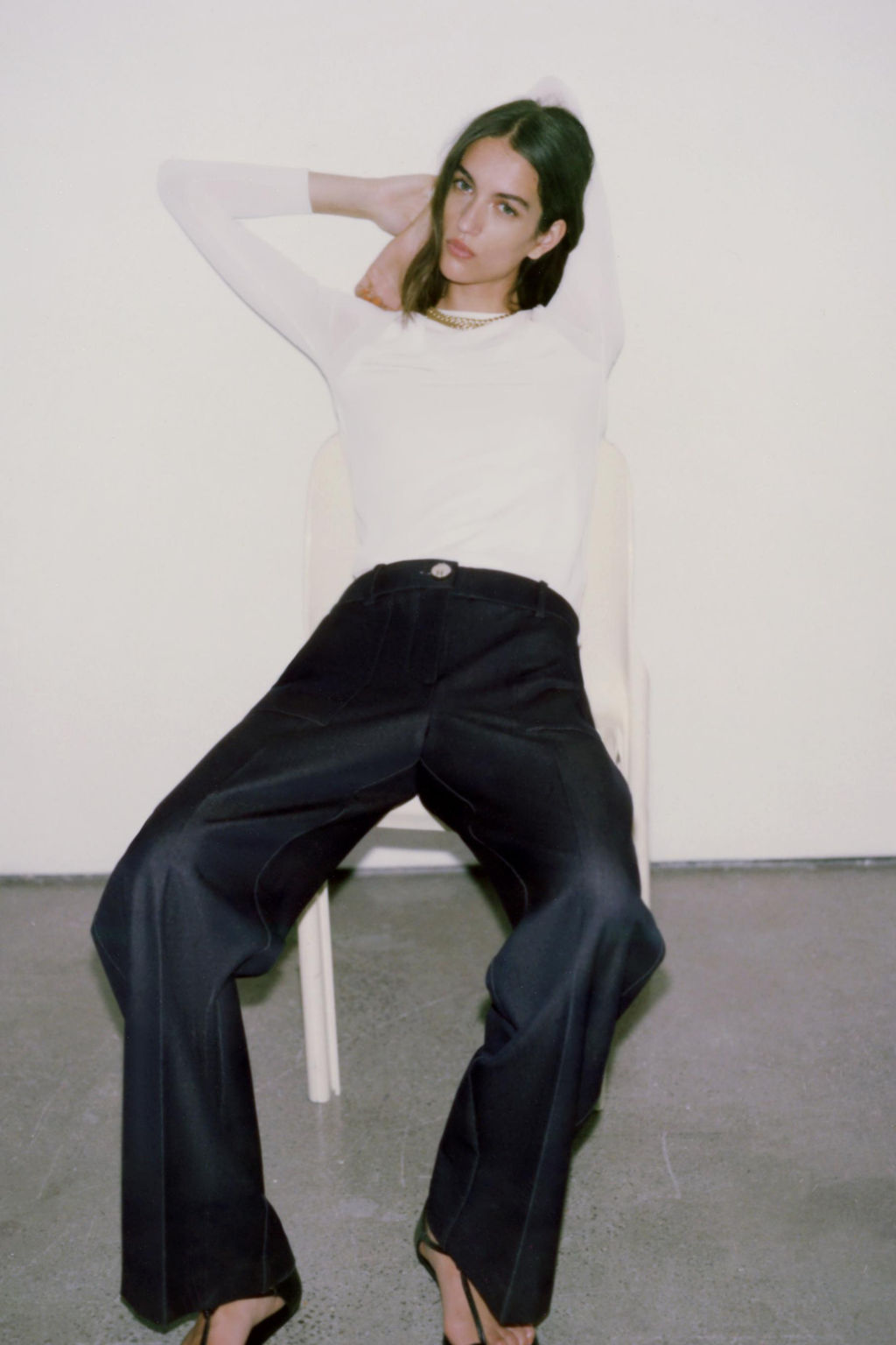 STRAIGHT-LEG TROUSERS WITH SEAM DETAIL - Zara фото 14
