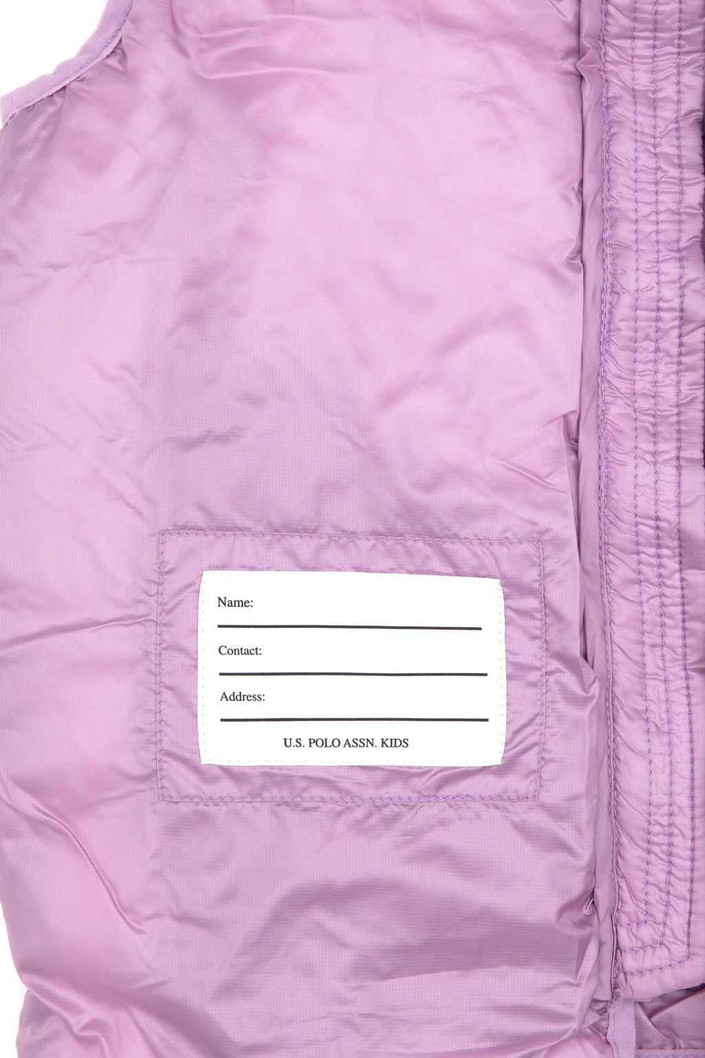 K_z _ocuk Lila Kapitone _i_me Yelek Sepette S_rpriz _ndirim - U.s. polo assn фото 5