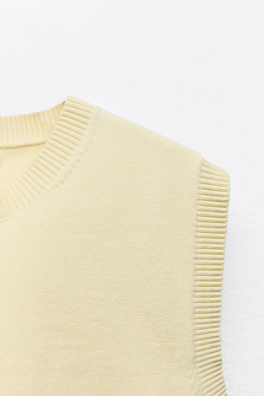 SLEEVELESS PLAIN KNIT TOP - Zara фото 15