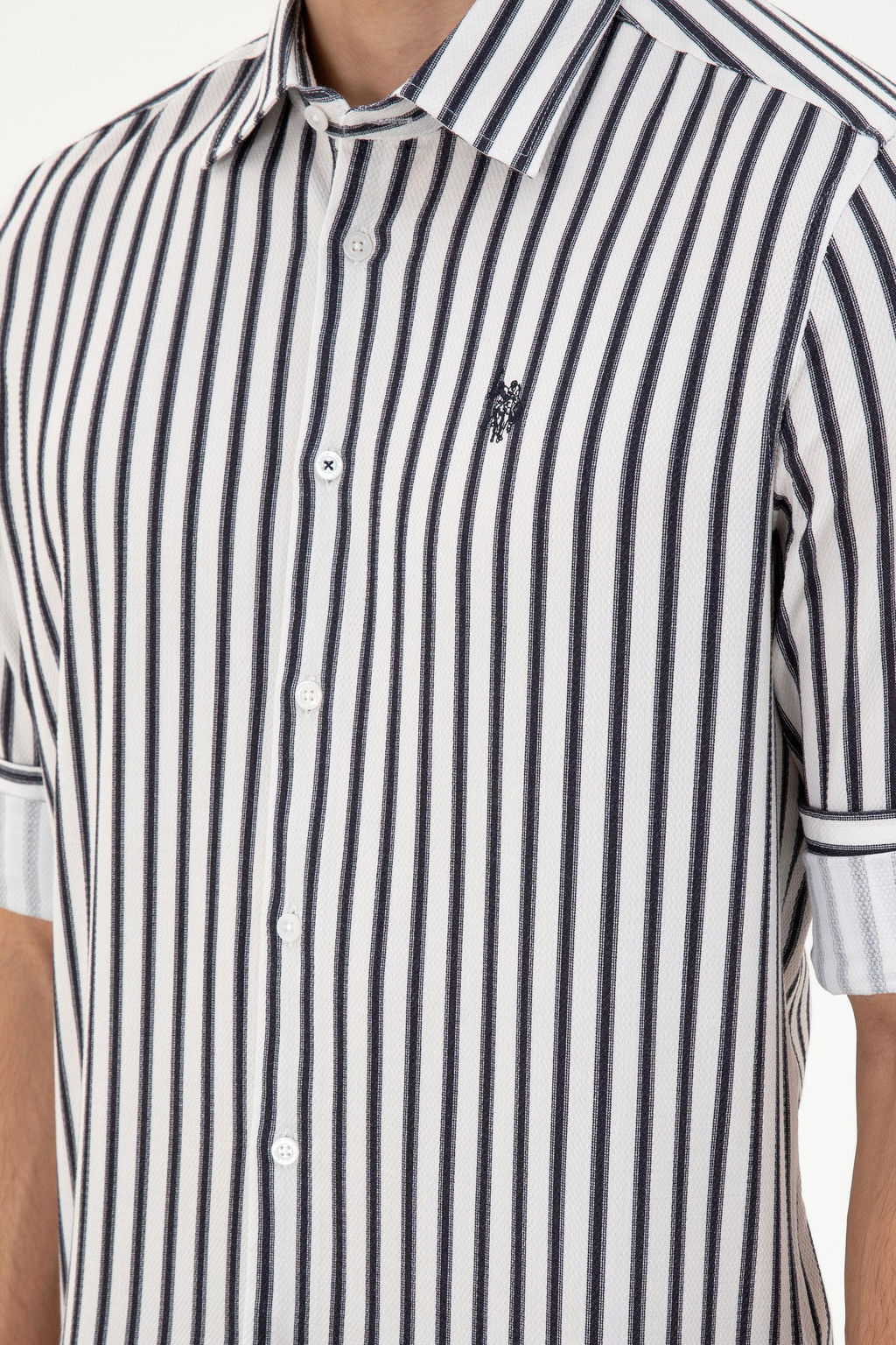 Мужская темно-синяя рубашка с длинным рукавом Неожиданная скидка в корзине - U.s. polo assn фото 7