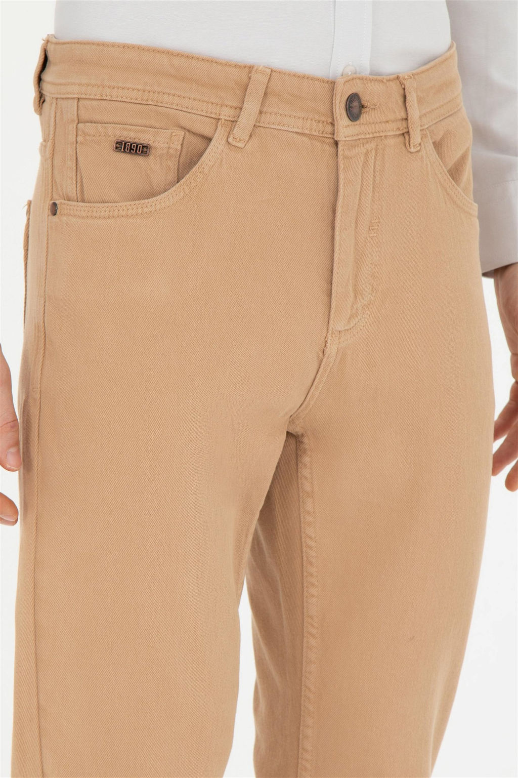 Мужские брюки песочного цвета из парусины - U.s. polo assn фото 5