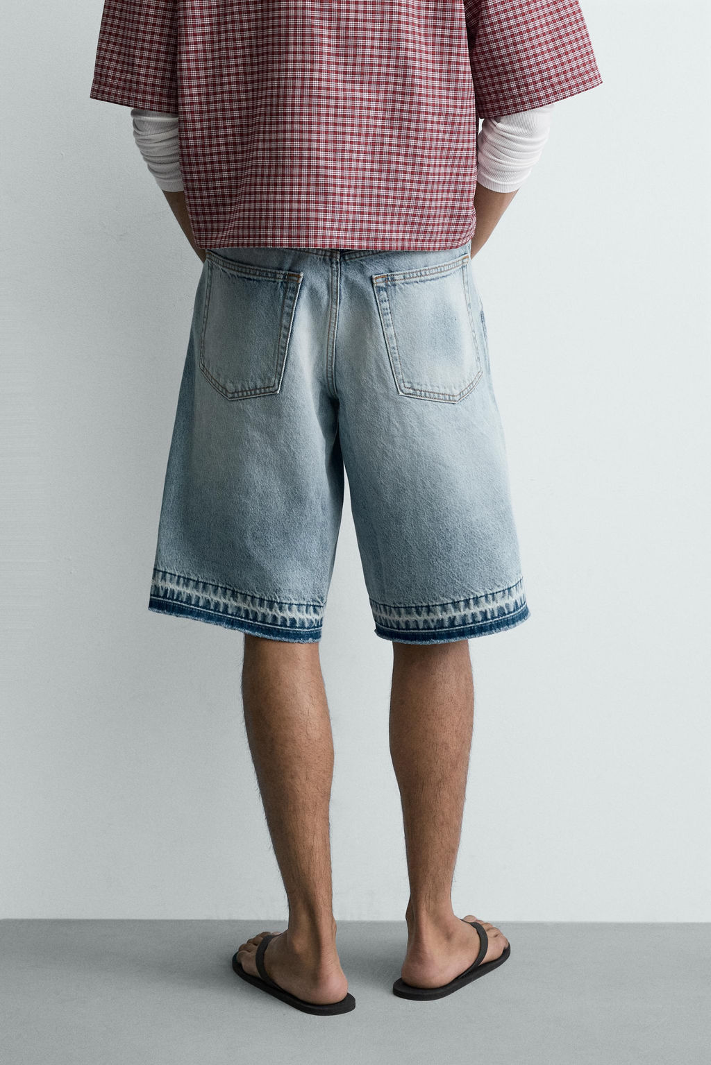 BERMUDA DENIM RELAXED FIT / Azul claro