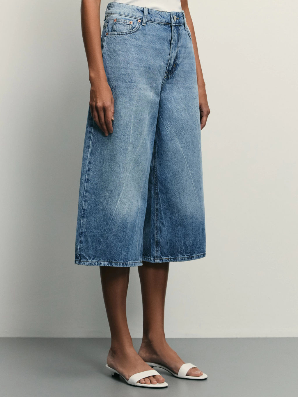 Джинсовые шорты бермуды удлиненные / Zarina  фото 4