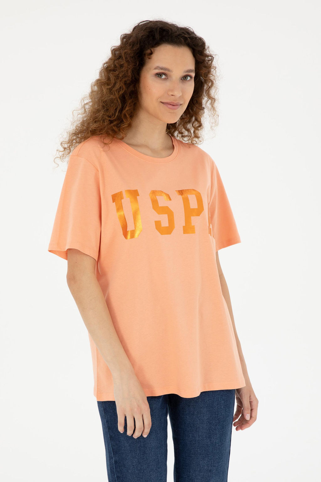 U. S. Polo Assn / Женская базовая футболка Salmon - U.s. polo assn фото 7