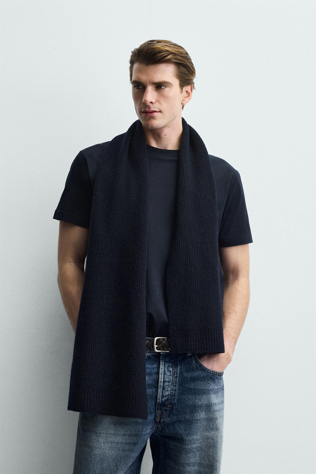 CAMISETA MEDIUM WEIGHT B?SICA / Marino - Zara фото 2