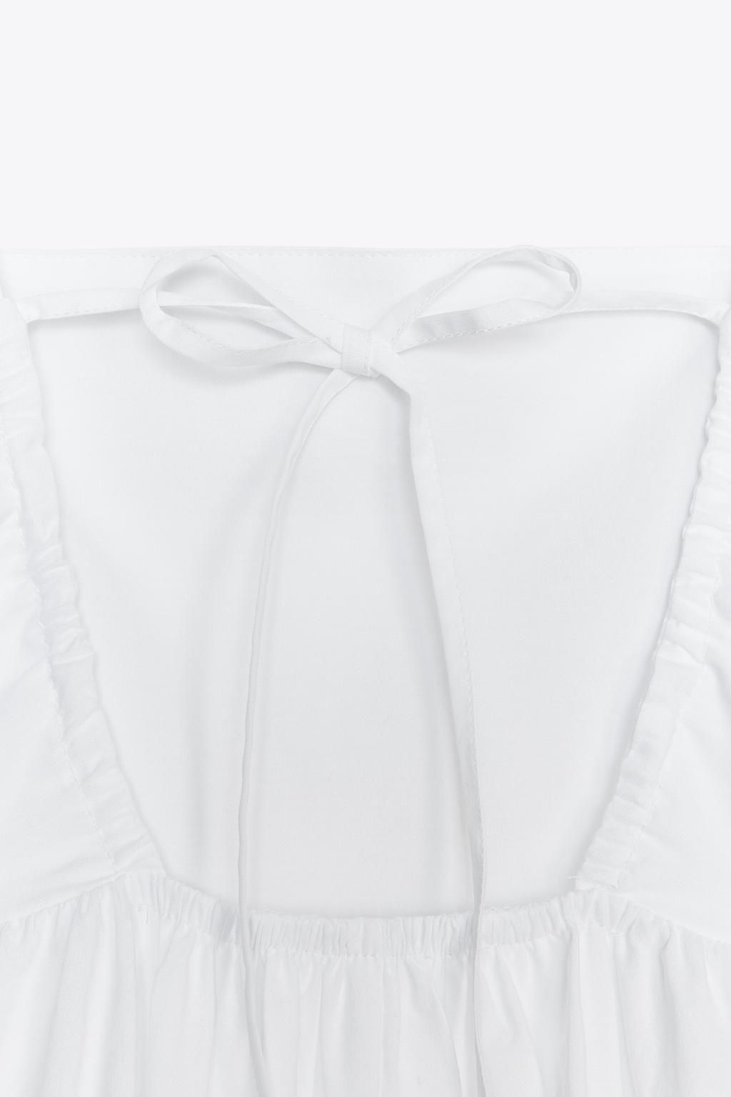 POPLIN PANEL MIDI DRESS - Zara фото 8