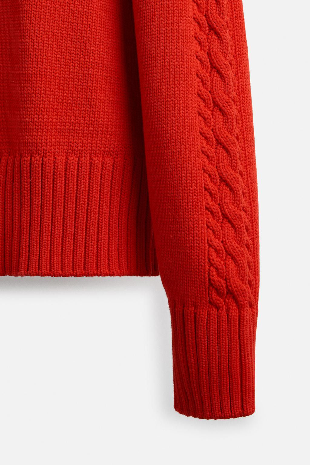LIMITED EDITION CABLE-KNIT SWEATER - Zara фото 9