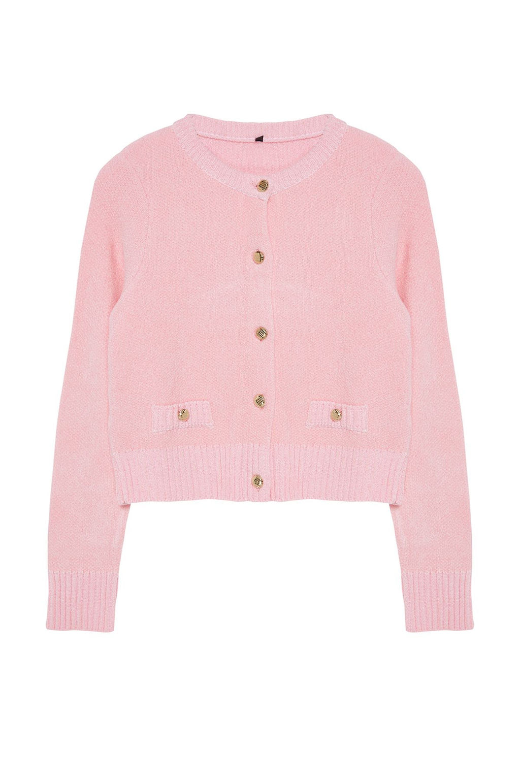 TRENDYOLMILLA Ekru Crop Premium Iplik/Ozel Iplik Cep Detayl? Ceket Gorunumlu Triko H?rka TWOAW24HI00051  фото 21