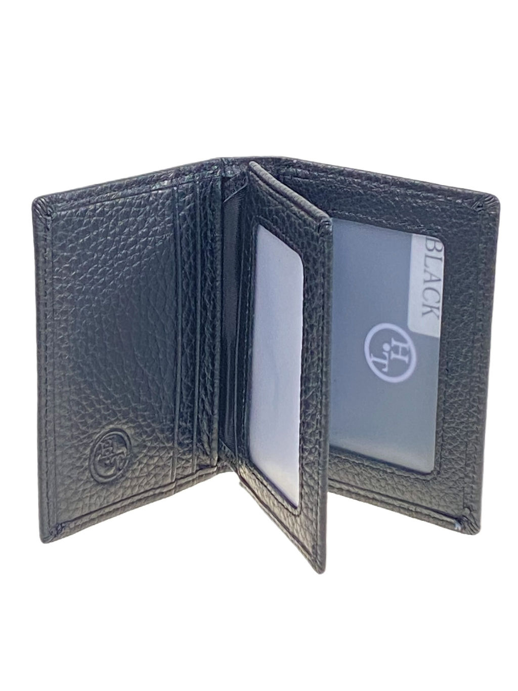 Картхолдер из натуральной кожи для пластиковых карт, цвет черный - Greta фото 2