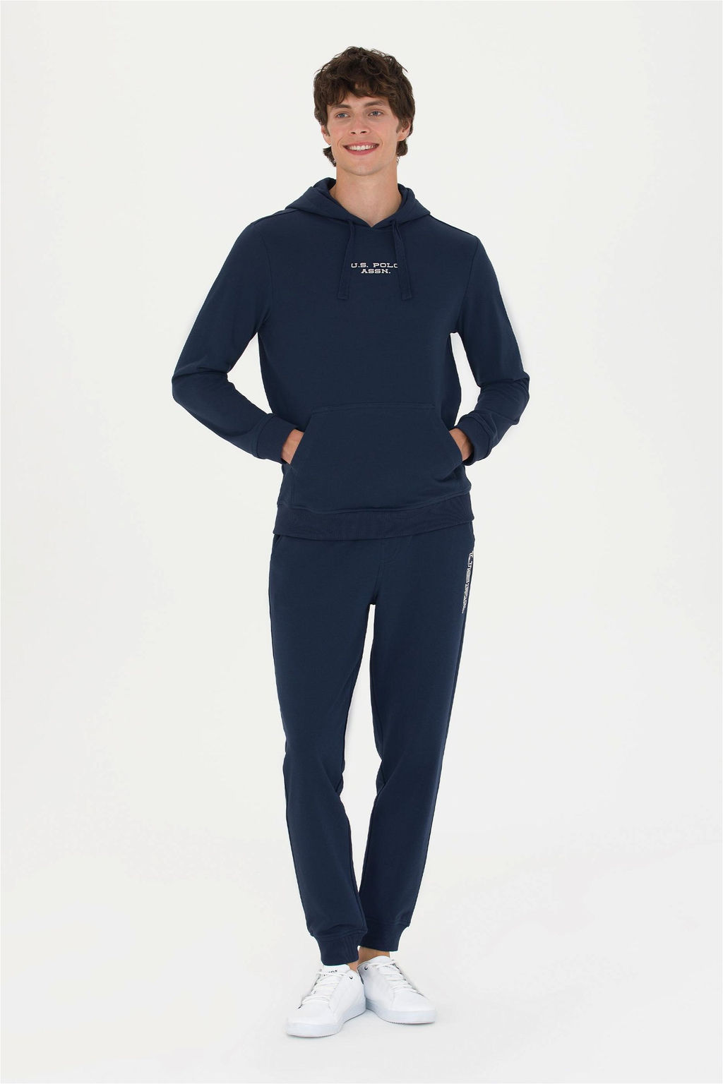 U. S. Polo Assn Мужская темно-синяя толстовка с капюшоном - U.s. polo assn фото 4